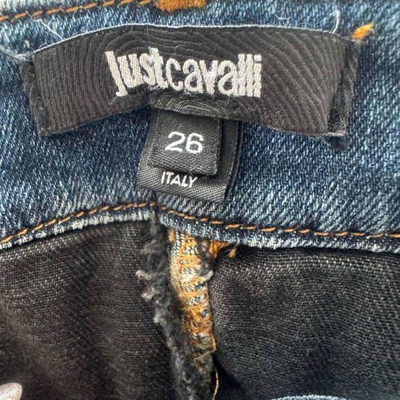 Just Cavalli Blue Distressed Mini Skirt - Picture 2 of 8